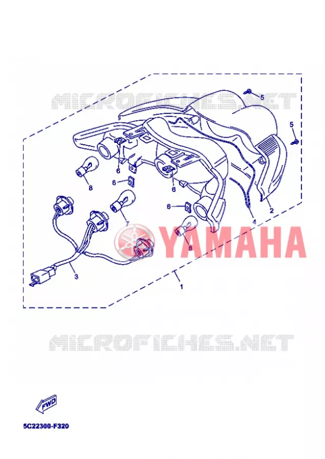 FEU ARRIERE Yamaha SCOOTER 50 2012 MBK OVETTO 4T  YN50F 