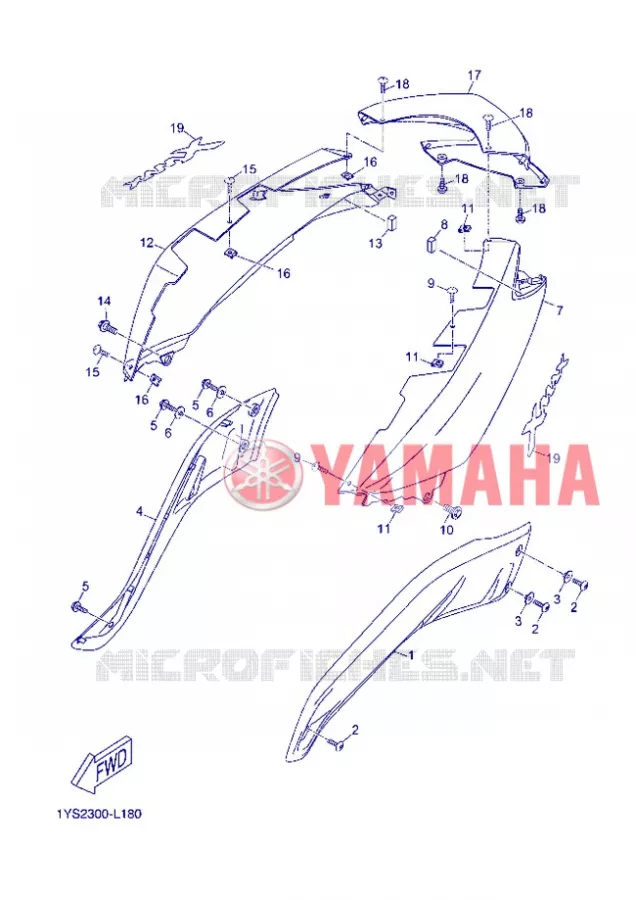 COUVERCLE LATERAL Yamaha SCOOTER 125 2012 XMAX  YP125R