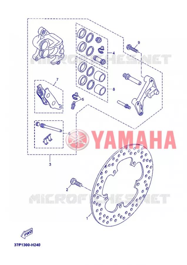 ETRIER DE FREIN AVANT Yamaha SCOOTER 125 2012 XMAX SPORT  YP125R X-MAX 125 SPORT