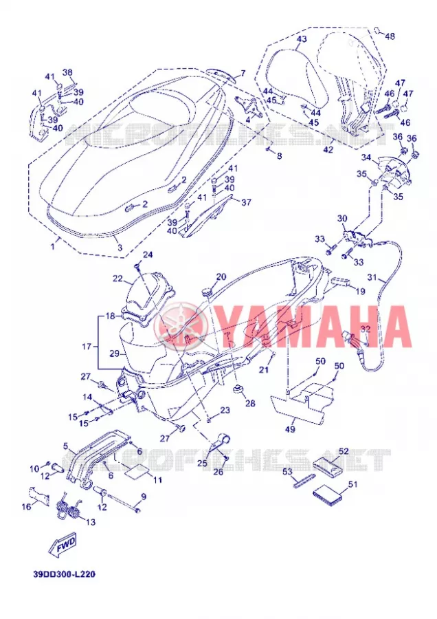 SELLE Yamaha SCOOTER 125 2012 XMAX SPORT  YP125R X-MAX 125 SPORT