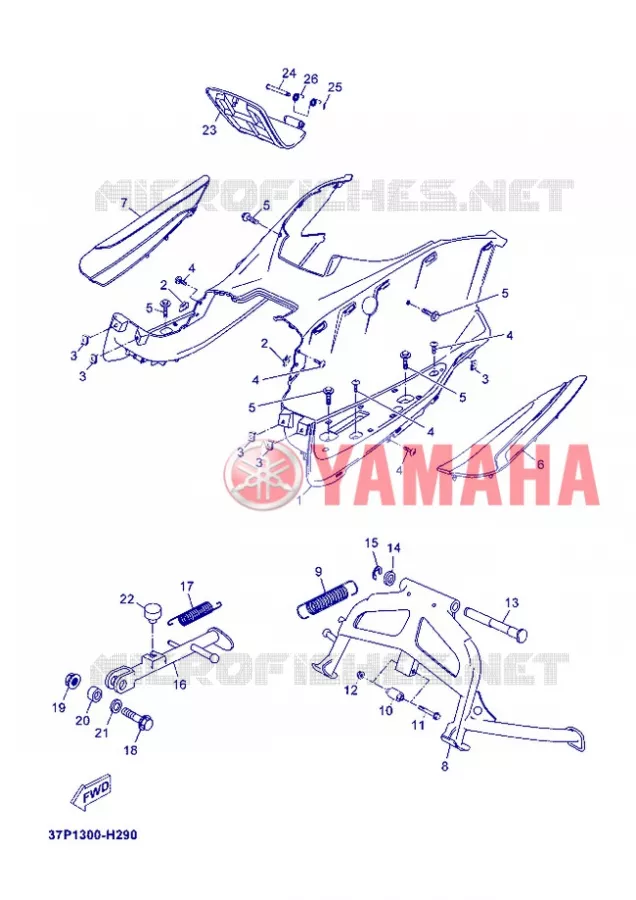 SUPPORT / REPOSE PIEDS Yamaha SCOOTER 125 2012 XMAX ABS  YP125RA