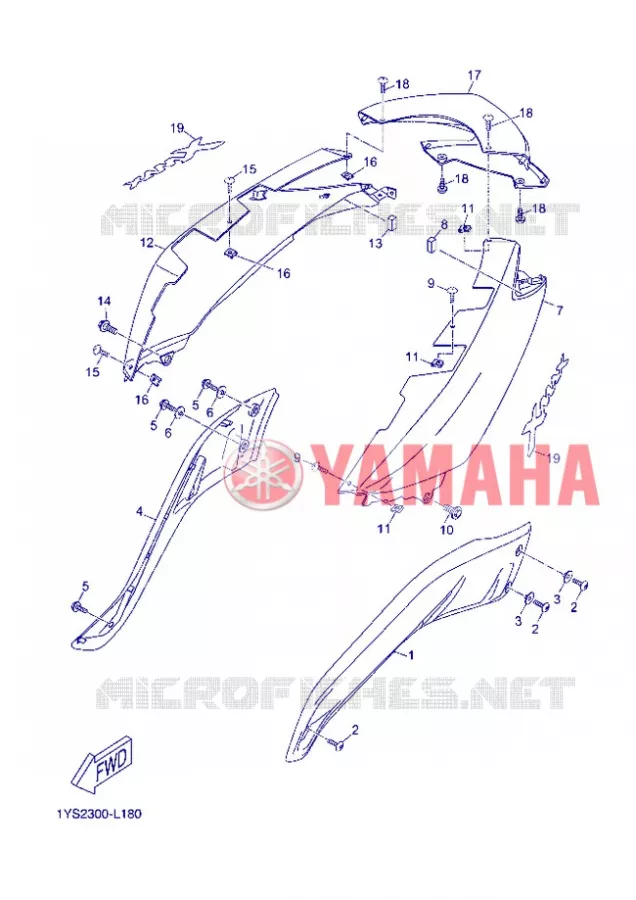 COUVERCLE LATERAL Yamaha SCOOTER 250 2012 XMAX  YP250R