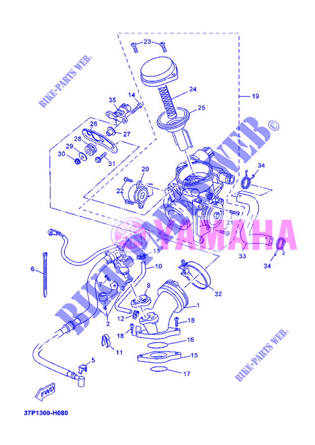 ADMISSION pour Yamaha YP250R de 2012
