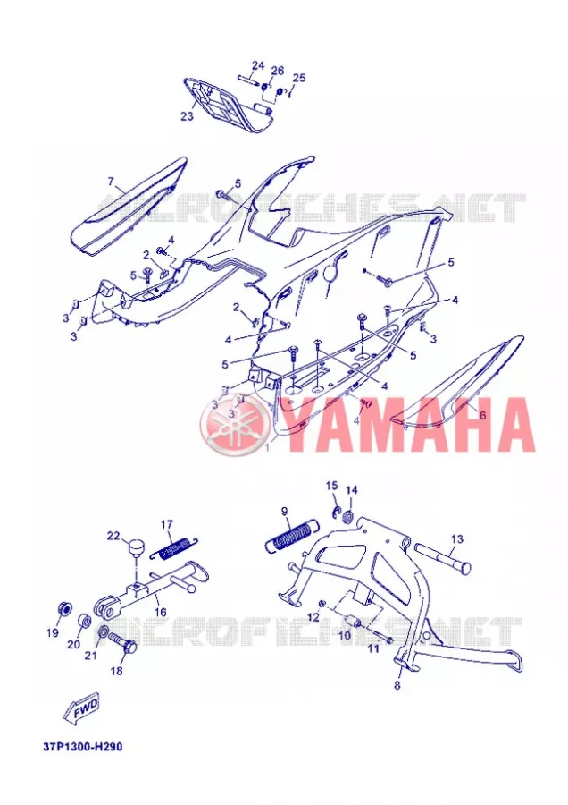 SUPPORT / REPOSE PIEDS Yamaha SCOOTER 250 2012 XMAX  YP250R