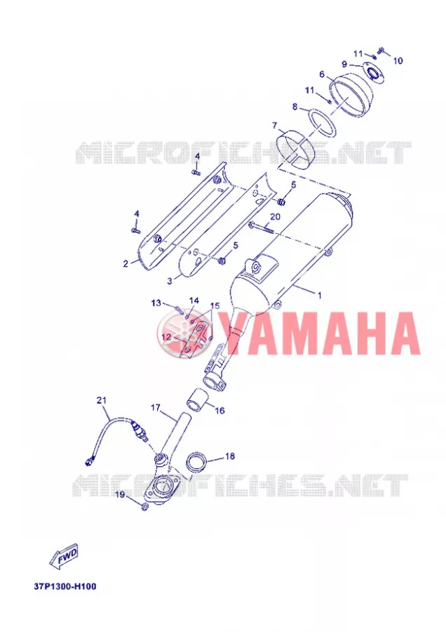 ECHAPPEMENT Yamaha SCOOTER 250 2012 XMAX  YP250R
