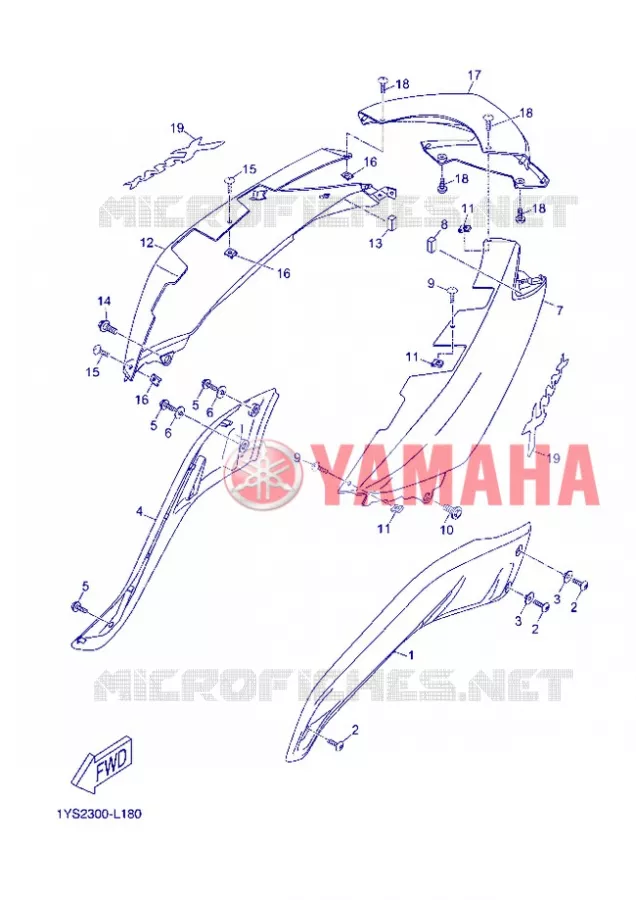 COUVERCLE LATERAL Yamaha SCOOTER 250 2012 XMAX  YP250R