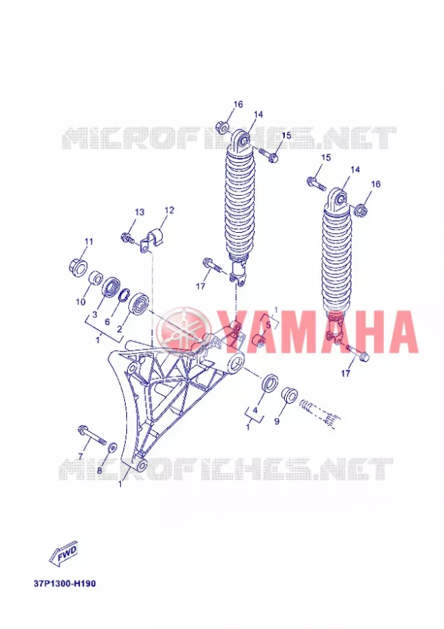 BRAS OSCILLANT / AMORTISSEUR Yamaha SCOOTER 250 2012 XMAX  YP250R