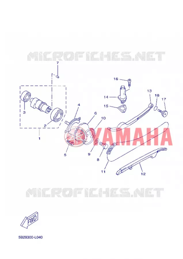 ARBRE A CAMES / CHAINE DE DISTRIBUTION Yamaha SCOOTER 250 2012 XMAX  YP250R