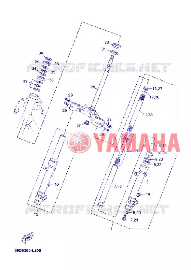 DIRECTION Yamaha SCOOTER 250 2012 XMAX  YP250R X-MAX 250