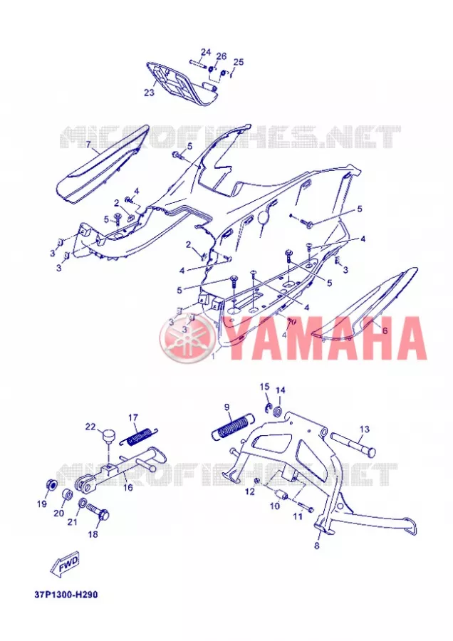 SUPPORT / REPOSE PIEDS Yamaha SCOOTER 250 2012 XMAX  YP250R X-MAX 250