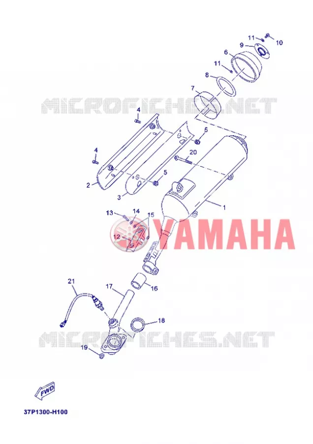 ECHAPPEMENT Yamaha SCOOTER 250 2012 XMAX  YP250R X-MAX 250