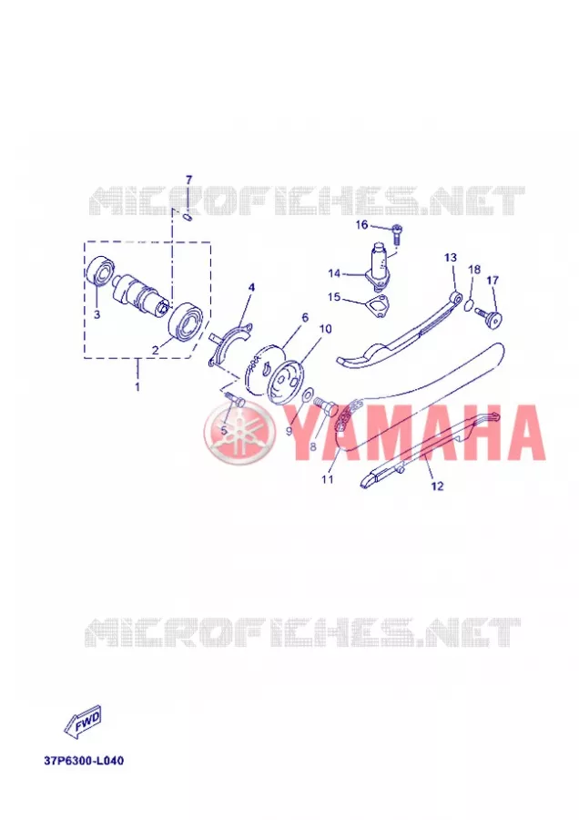 ARBRE A CAMES / CHAINE DE DISTRIBUTION Yamaha SCOOTER 250 2012 XMAX SPORT  YP250R X-MAX 250 SPORT