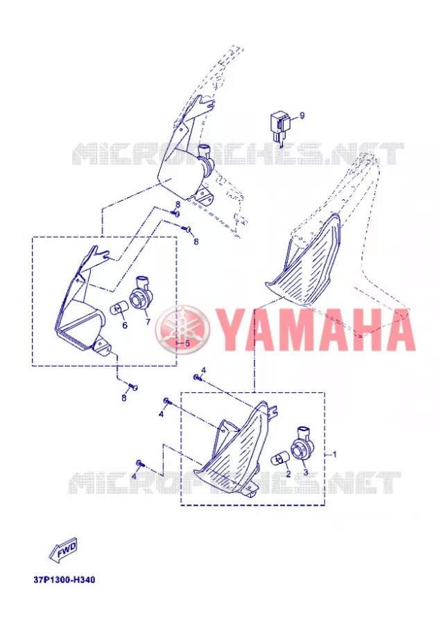 CLIGNOTANT Yamaha SCOOTER 250 2012 XMAX SPORT  YP250R X-MAX 250 SPORT