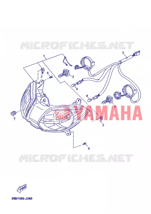 PHARE  Yamaha SCOOTER 250 2012 XMAX SPORT  YP250R X-MAX 250 SPORT