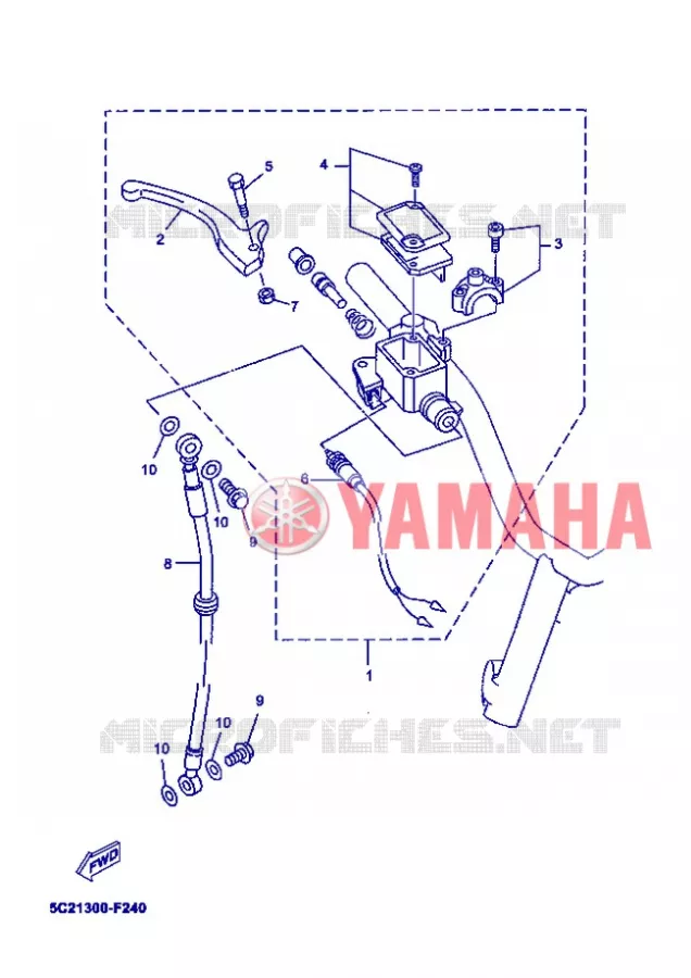 MAITRE CYLINDRE DE FREIN AVANT Yamaha SCOOTER 50 2012 AEROX  YN50FT