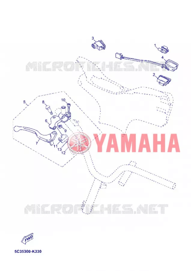 COMMODO / LEVIER Yamaha SCOOTER 50 2012 NEOS 4T UBS  YN50FU