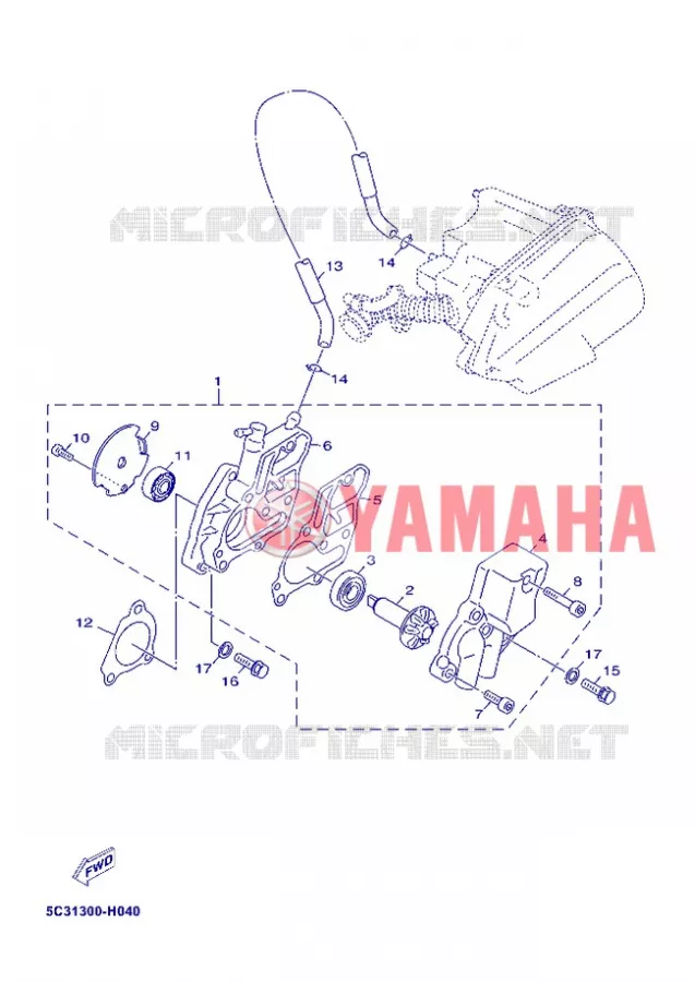 POMPE A EAU / DURITES Yamaha SCOOTER 50 2012 NEOS 4T UBS  YN50FU
