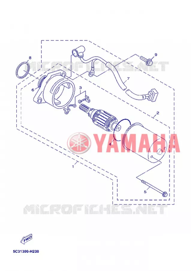 DEMARREUR Yamaha SCOOTER 50 2012 OVETTO 4T UBS  YN50FU