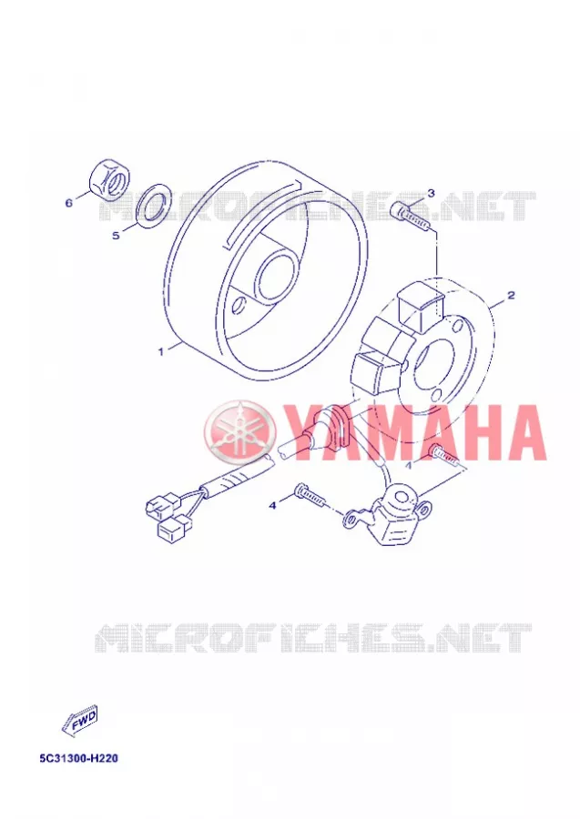 ALLUMAGE Yamaha SCOOTER 50 2012 OVETTO 4T UBS  YN50FU