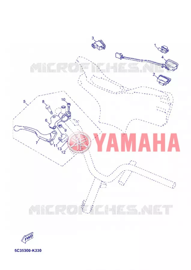 COMMODO / LEVIER Yamaha SCOOTER 50 2012 OVETTO 4T UBS  YN50FU