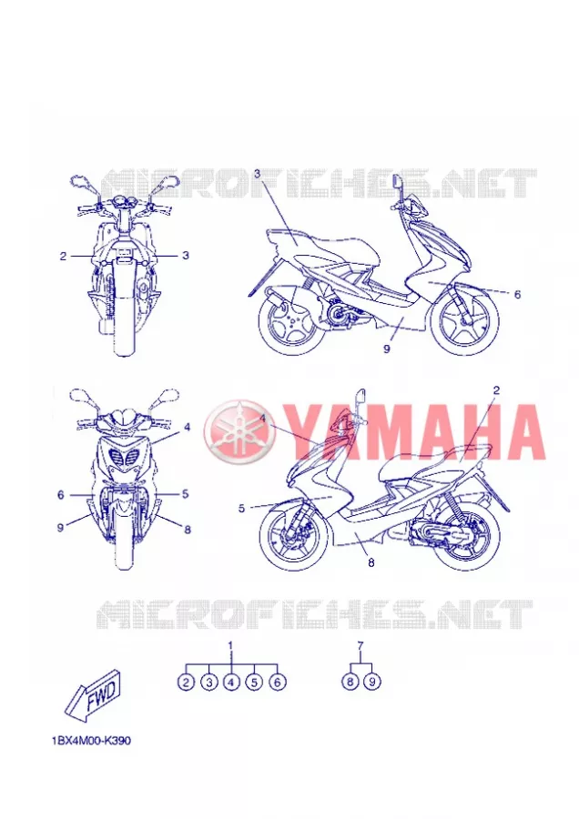 EMBLEME Yamaha SCOOTER 50 2012 NITRO  YQ50 NITRO