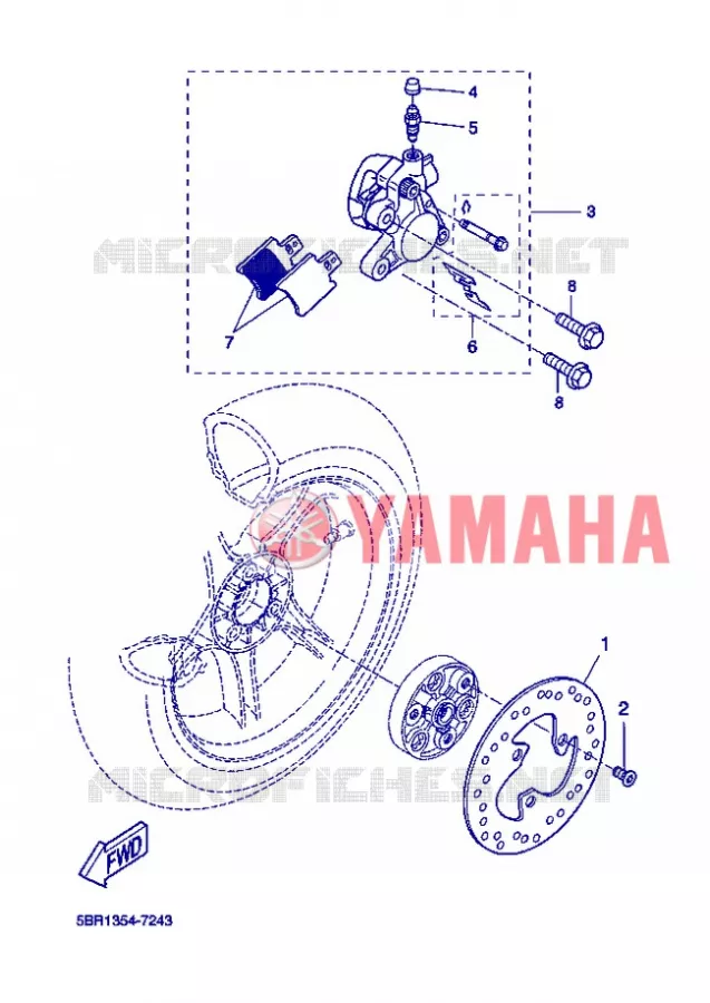 ETRIER DE FREIN ARRIERE Yamaha SCOOTER 50 2012 NITRO  YQ50 NITRO