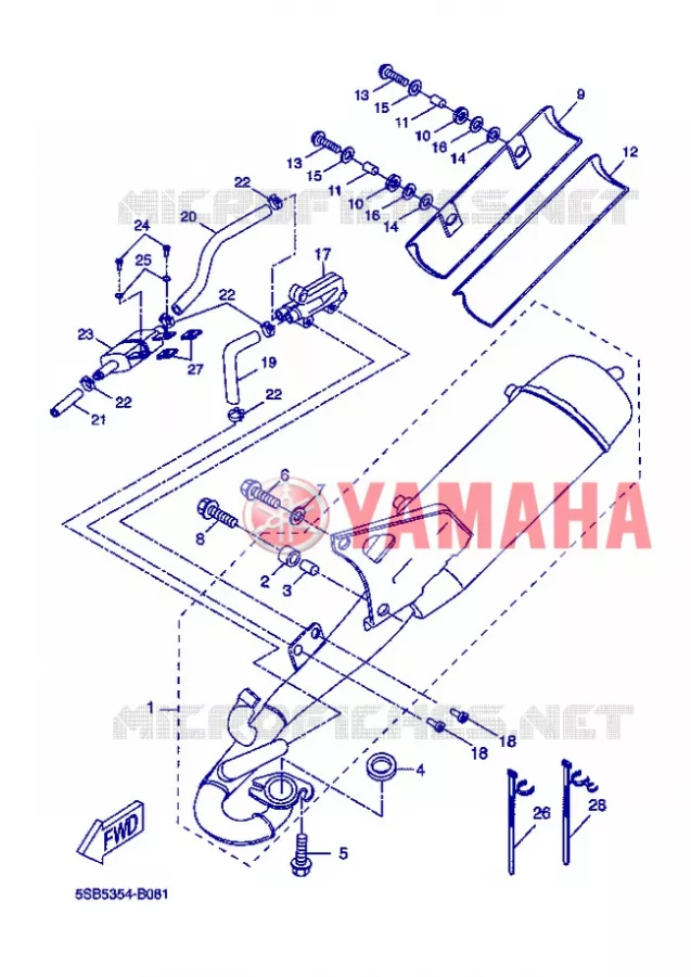 ECHAPPEMENT Yamaha SCOOTER 50 2012 NITRO  YQ50