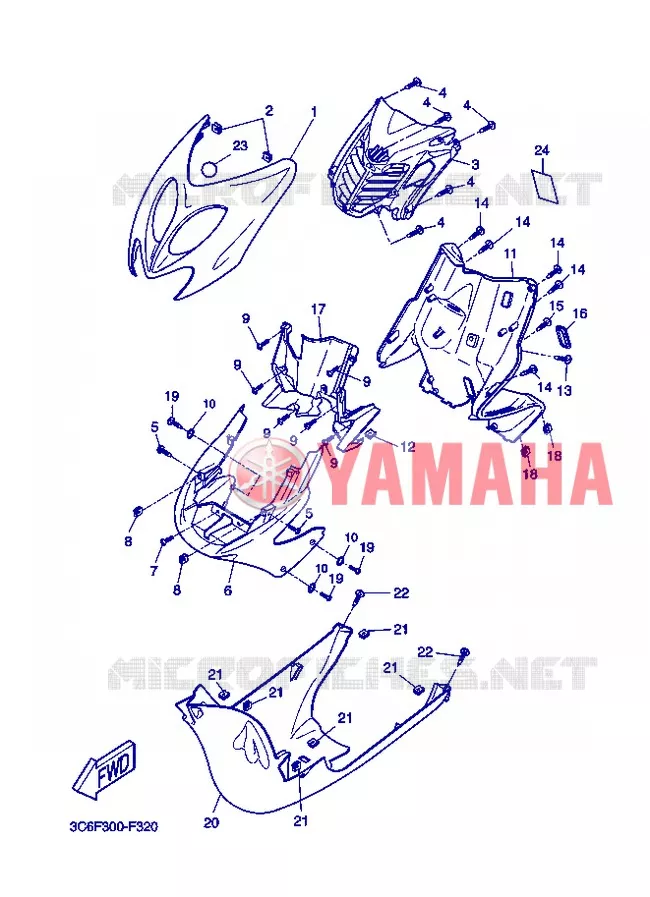 PROTEGE JAMBES Yamaha SCOOTER 50 2012 AEROX  YQ50L AEROX 50TH