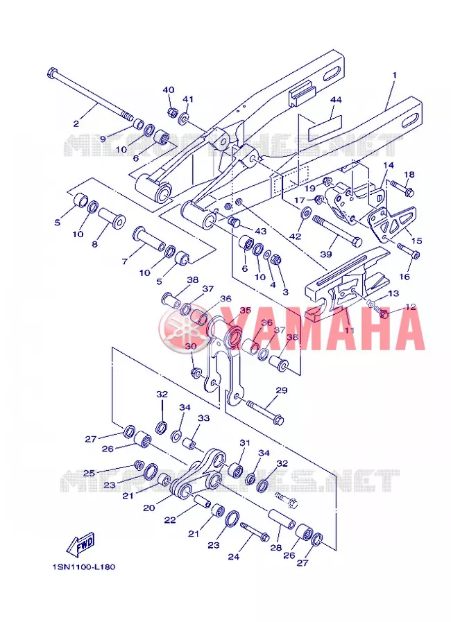 BRAS ARRIERE Yamaha MOTO 85 2012 YZ  YZ85