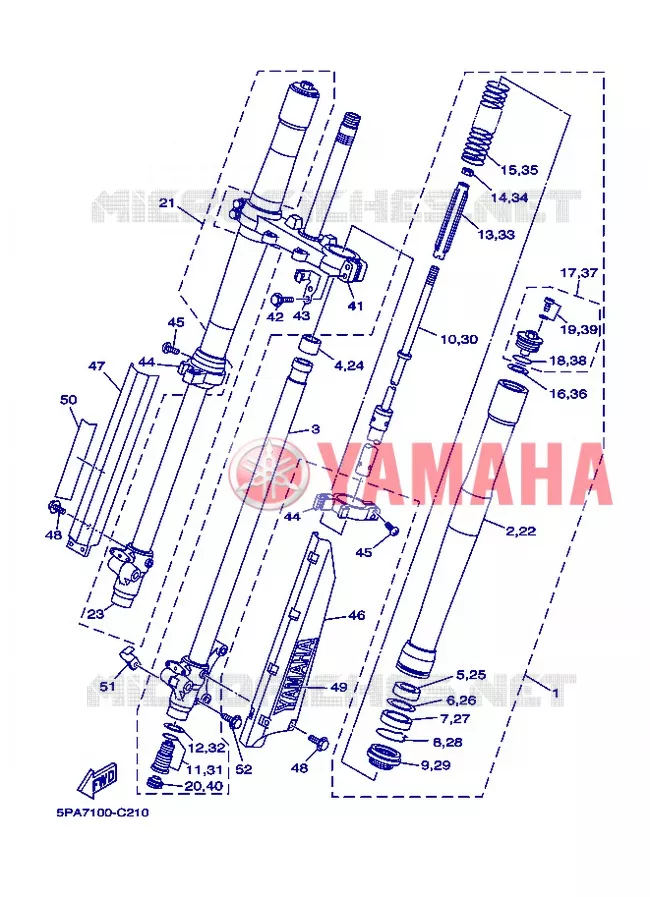 FOURCHE Yamaha MOTO 85 2012 YZ  YZ85