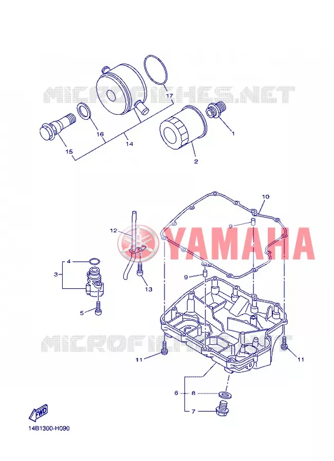 FILTRE A HUILE Yamaha MOTO 1000 2012 R1  YZF-R1