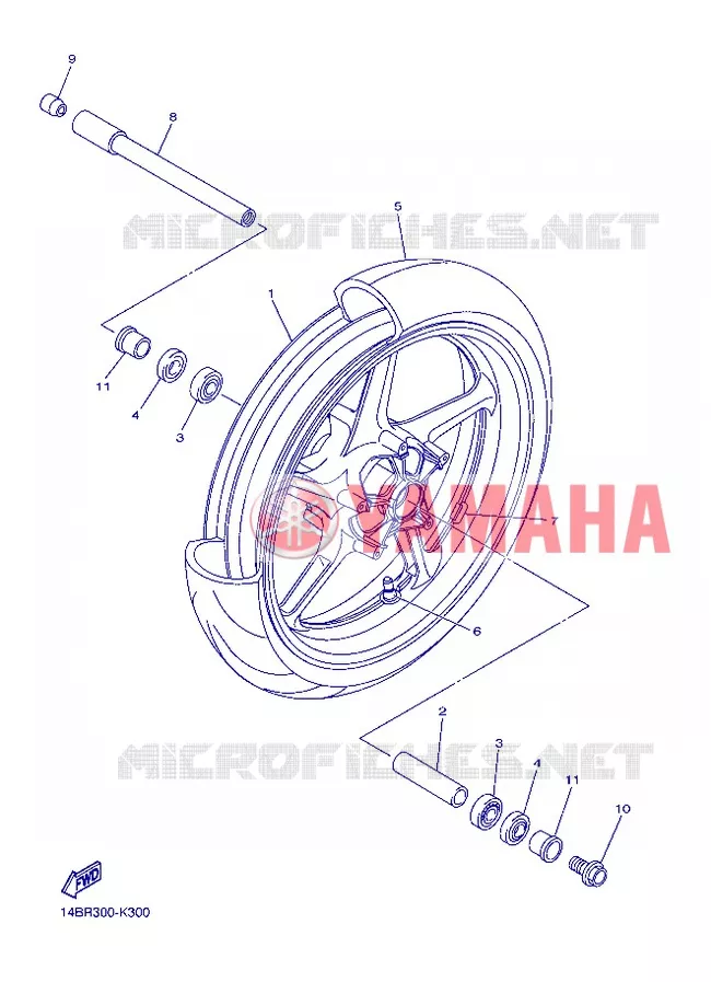 ROUE AVANT Yamaha MOTO 1000 2012 R1  YZF-R1