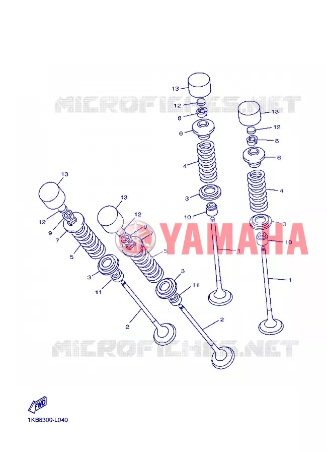 SOUPAPE Yamaha MOTO 1000 2012 R1  YZF-R1