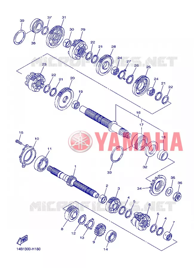 TRANSMISSION Yamaha MOTO 1000 2012 R1  YZF-R1