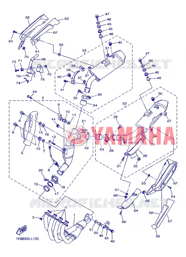 ECHAPPEMENT Yamaha MOTO 1000 2012 R1  YZF-R1