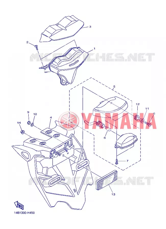 FEU ARRIERE Yamaha MOTO 1000 2012 R1  YZF-R1