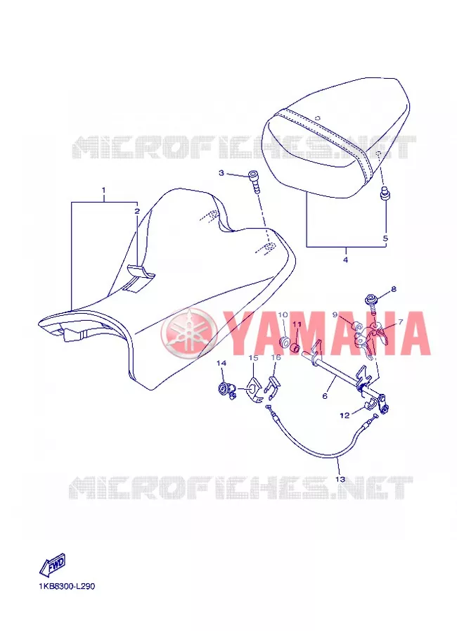 SELLE Yamaha MOTO 1000 2012 R1  YZF-R1
