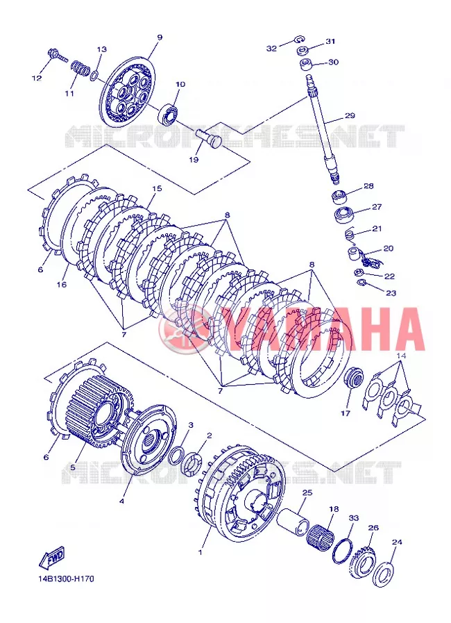 EMBRAYAGE DE DEMARREUR Yamaha MOTO 1000 2012 R1  YZF-R1