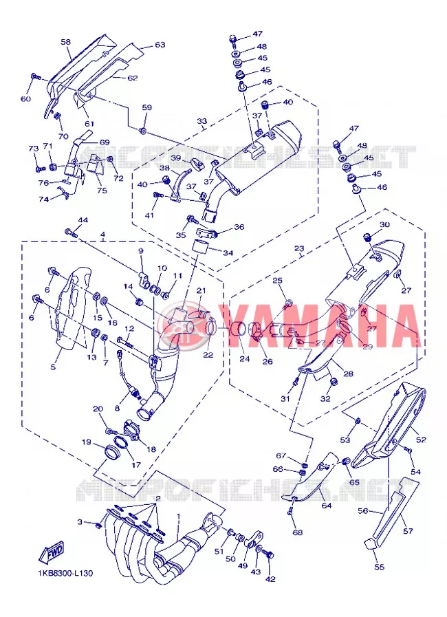 ECHAPPEMENT Yamaha MOTO 1000 2012 R1  YZF-R1