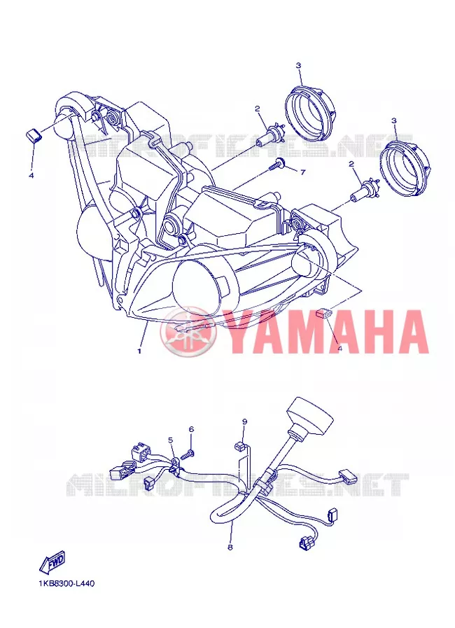 PHARE  Yamaha MOTO 1000 2012 R1  YZF-R1