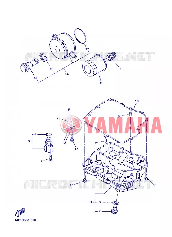 FILTRE A HUILE Yamaha MOTO 1000 2012 R1  YZF-R1