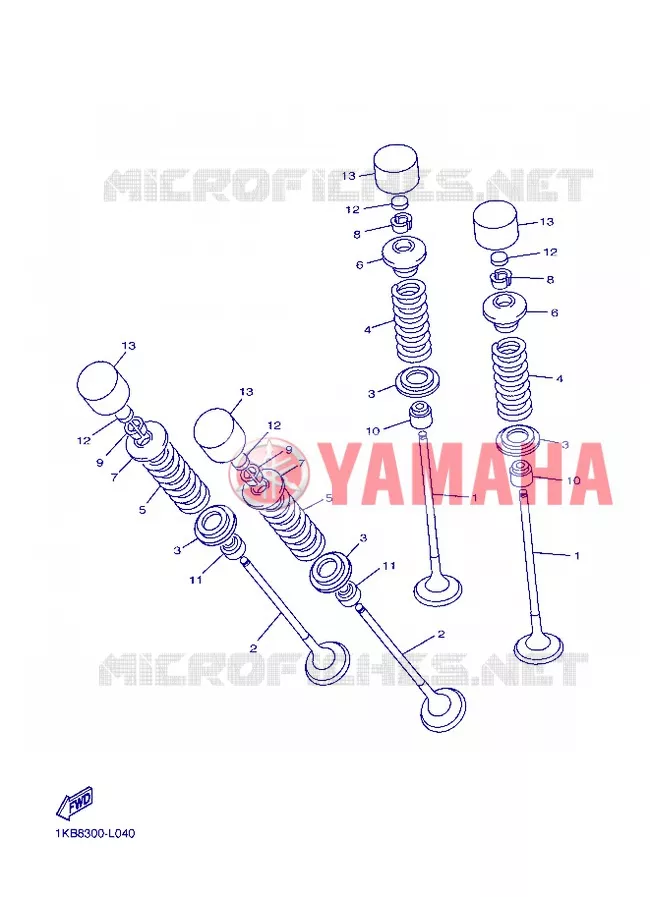 SOUPAPE Yamaha MOTO 1000 2012 R1  YZF-R1