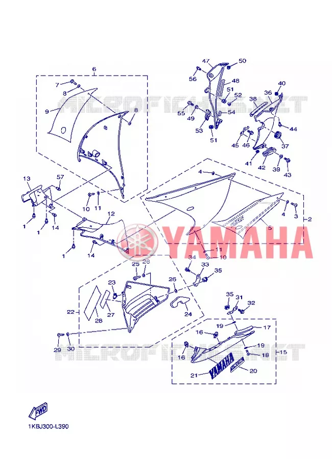 CARENAGES 2 Yamaha MOTO 1000 2012 R1  YZF-R1