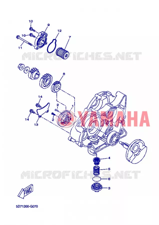 POMPE A HUILE Yamaha MOTO 125 2012 R125  YZF-R125