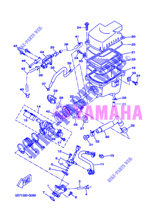 ADMISSION pour Yamaha YZF-R125 de 2012