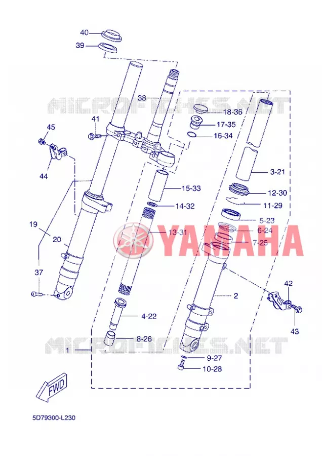 FOURCHE Yamaha MOTO 125 2012 R125  YZF-R125