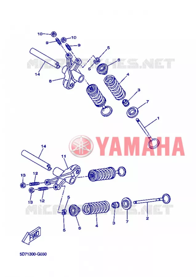 SOUPAPE Yamaha MOTO 125 2012 R125  YZF-R125