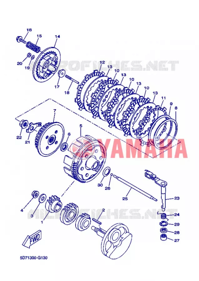EMBRAYAGE DE DEMARREUR Yamaha MOTO 125 2012 R125  YZF-R125