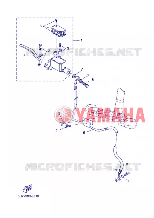 MAITRE CYLINDRE DE FREIN AVANT Yamaha MOTO 125 2012 R125  YZF-R125