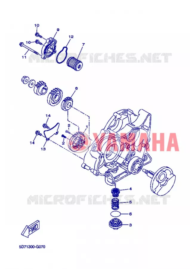 POMPE A HUILE Yamaha MOTO 125 2012 R125  YZF-R125
